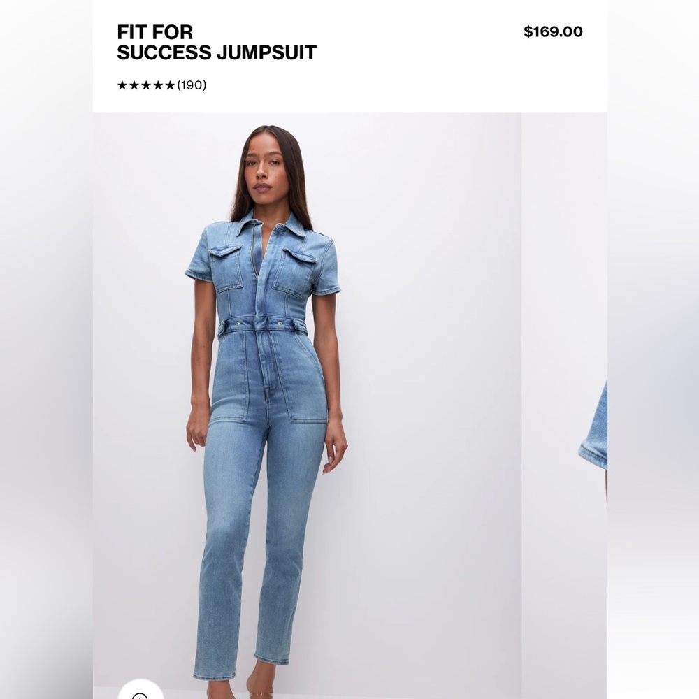 Good American fit for success jumpsuit size 2